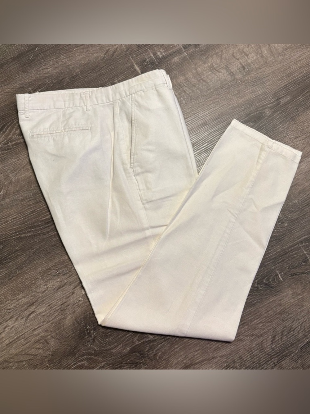 Women's Cream Dress Pants - Classic Straight Fit Size 4